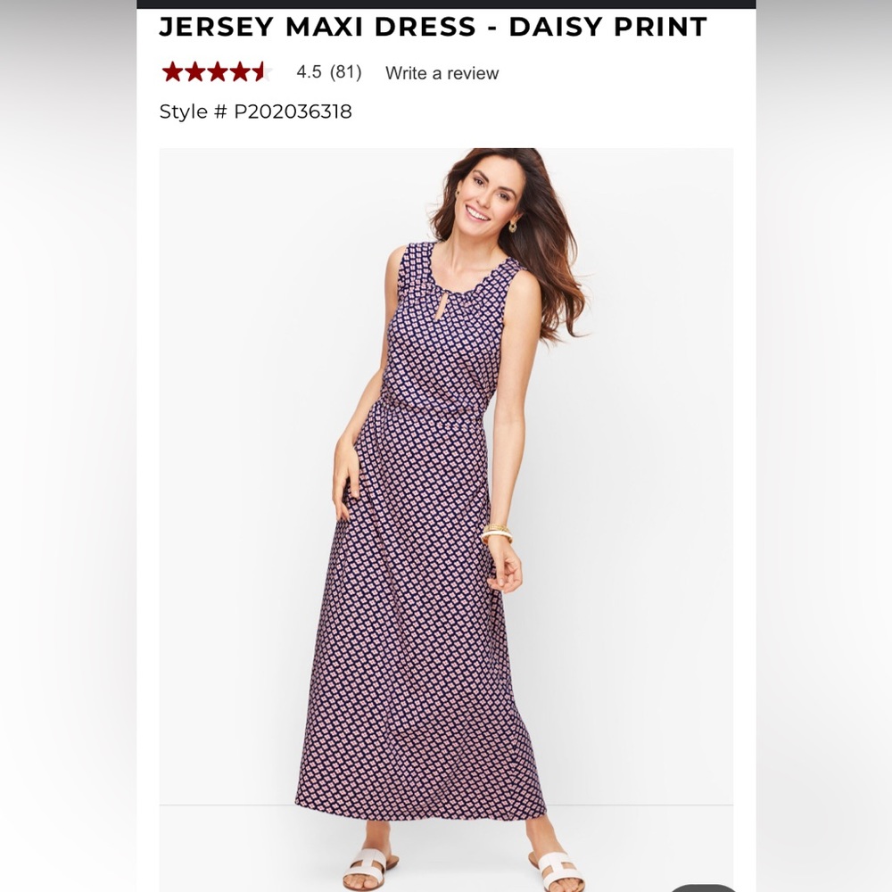 NWT Talbots Jersey Maxi Dress